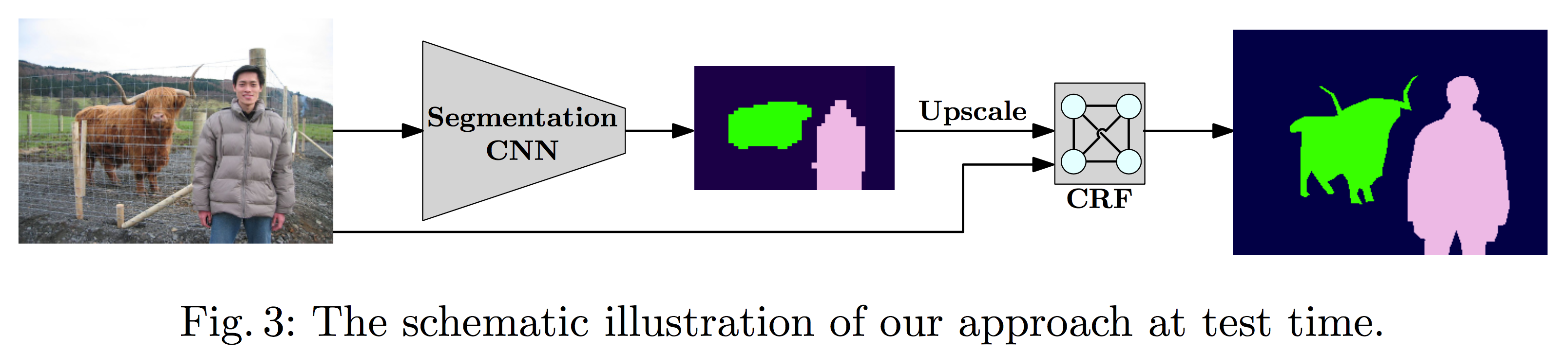 The schematic illustration of our approach at test time